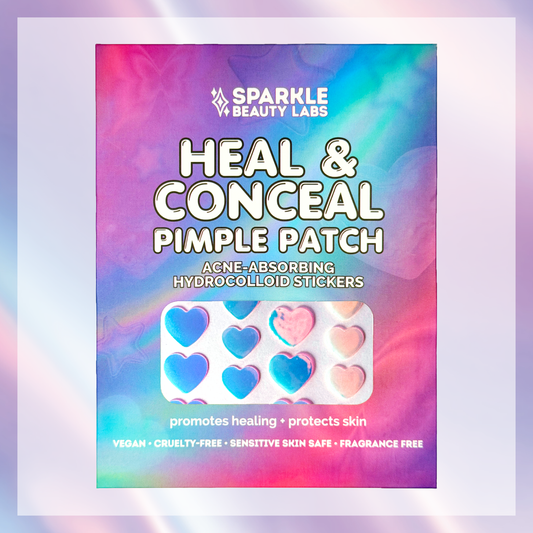Heal & Conceal Pimple Patch 💜 Holographic Hearts (26 count)