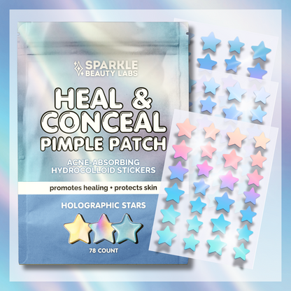 Heal & Conceal Pimple Patch ⭐️ Holographic Stars (78 count)