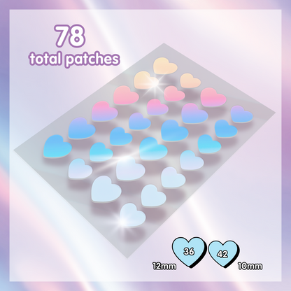 Heal & Conceal Pimple Patch 💜 Holographic Hearts (78 count)