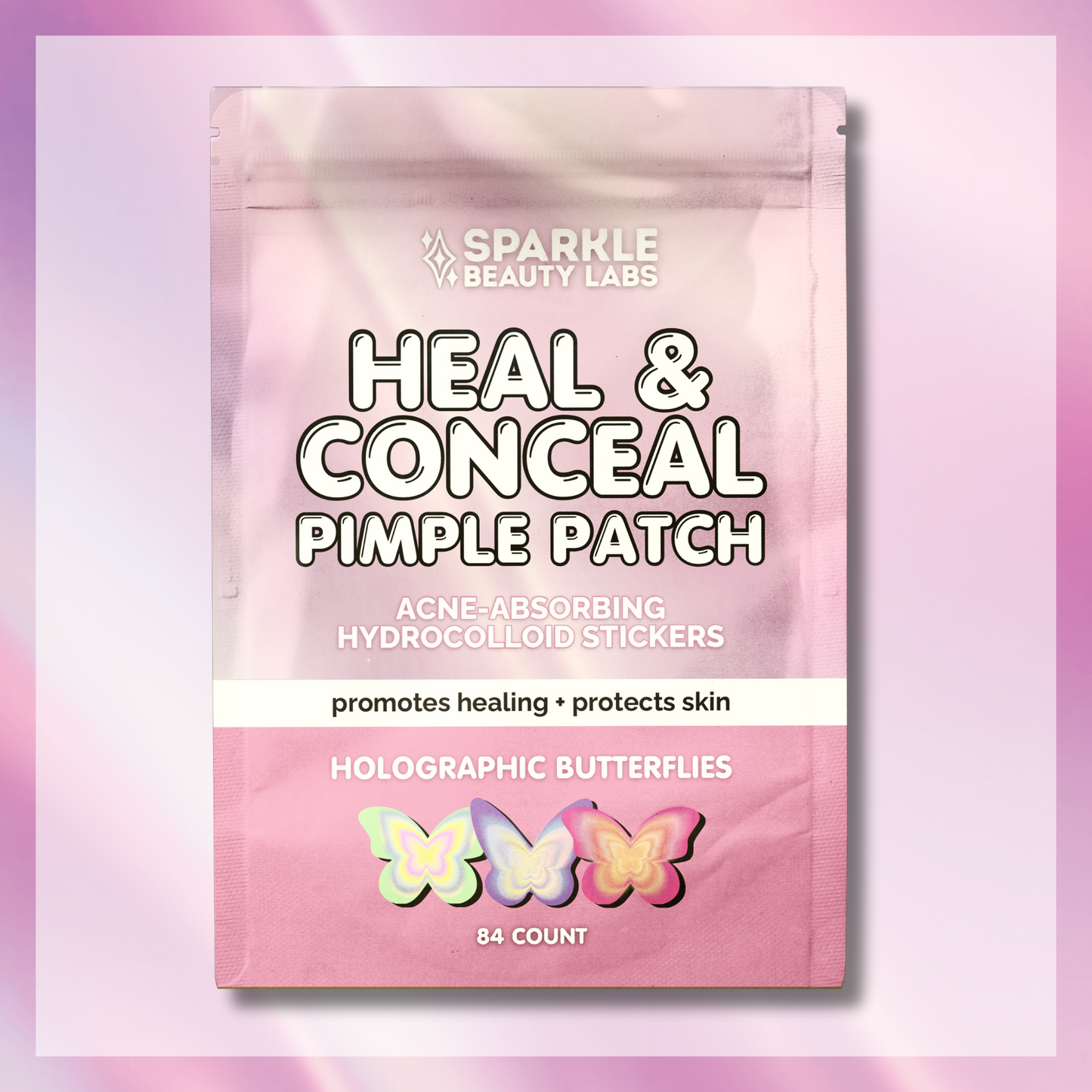 Heal & Conceal Pimple Patch 🦋 Holographic Butterflies (84 count)