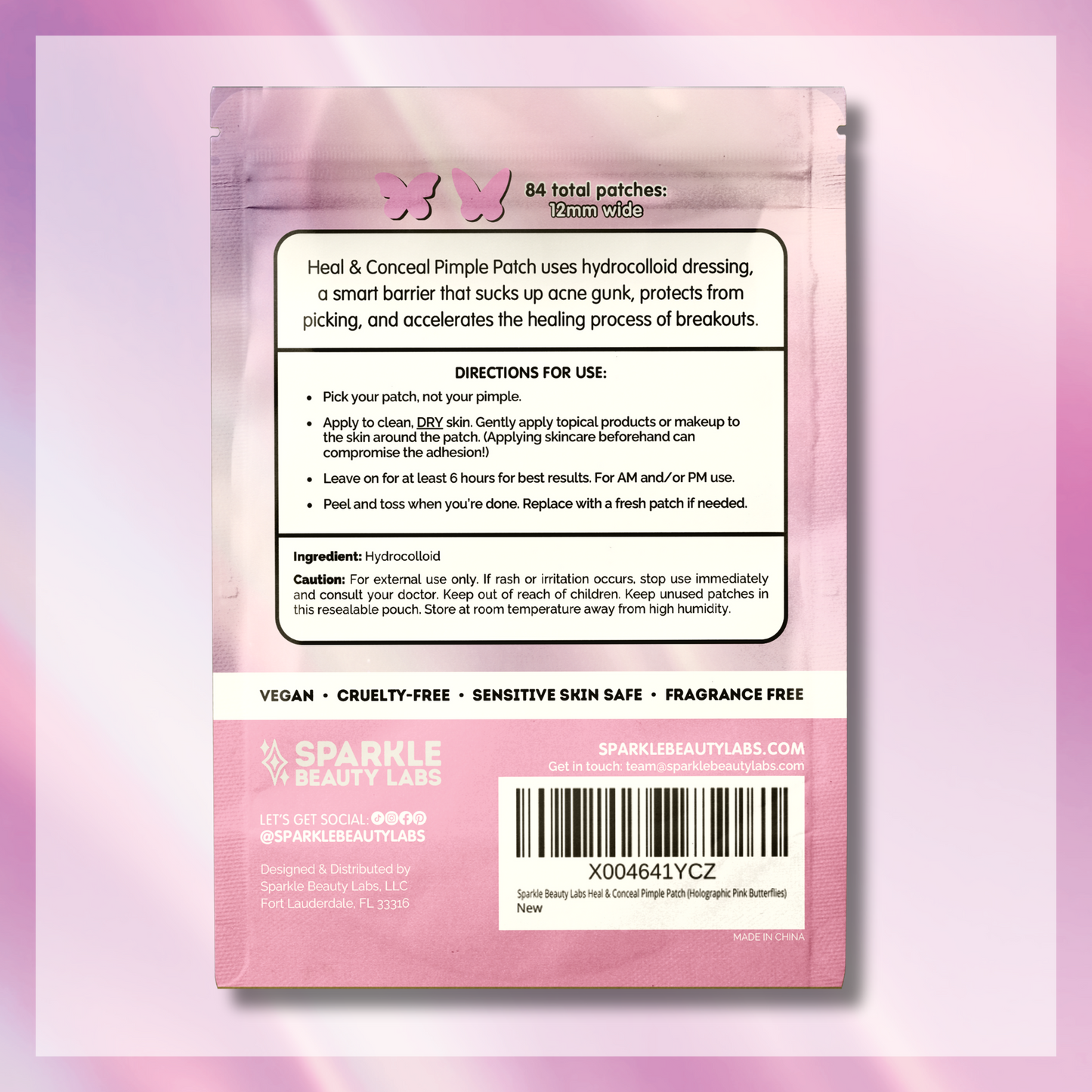 Heal & Conceal Pimple Patch 🦋 Holographic Butterflies (84 count)