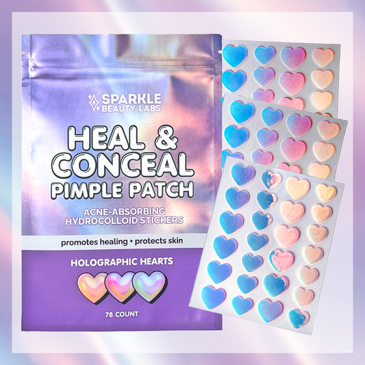 Heal & Conceal Pimple Patch 💜 Holographic Hearts (78 count)